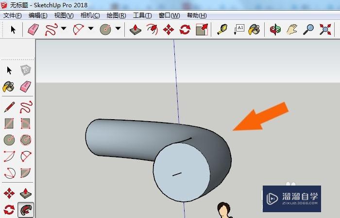 SketchUp2018中怎么绘制弯管模型？