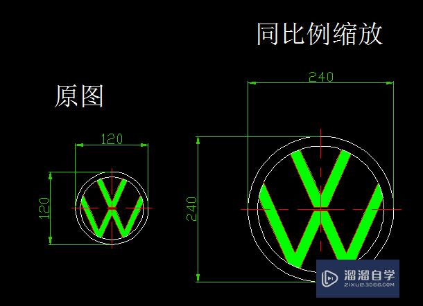 CAD图形比例缩放方法