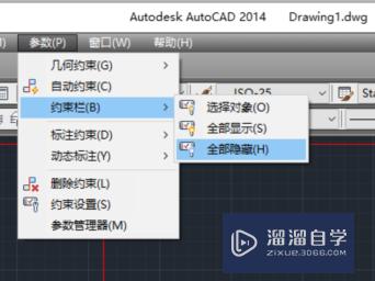 Auto CAD 2010几何约束显示、隐藏与删除