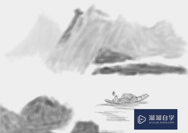 SAI怎么绘制山水画(sai怎么画出水彩效果)