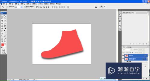如何用PS给鞋子制作阴影？