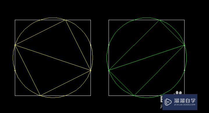 CAD正方形内怎么接正方形(cad外接正方形)