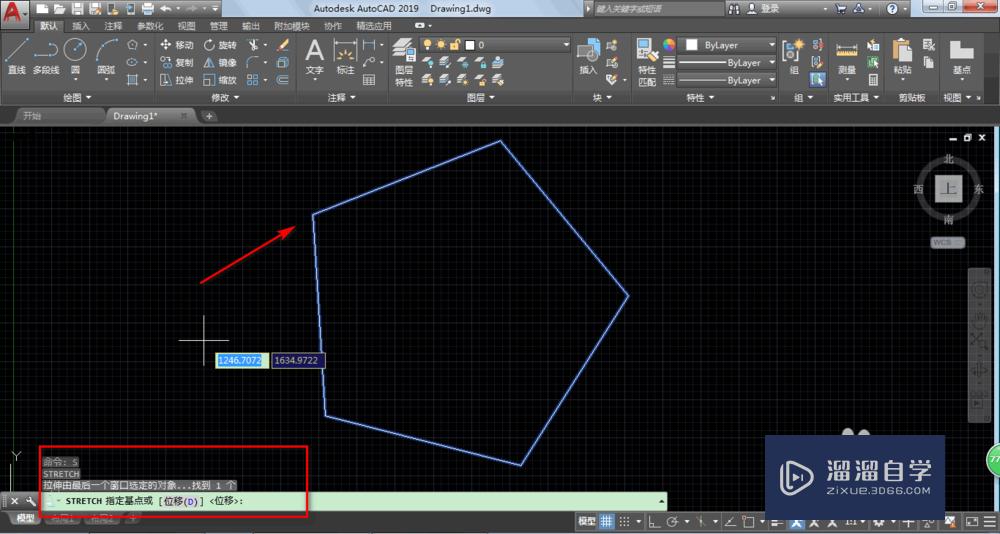 AutoCAD2019拉伸怎么用？