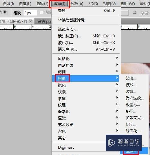 Photoshop CS5中如何使用“置换”滤镜？