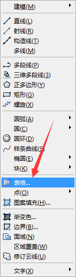 如何在CAD中添加2×2的数据表格？