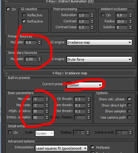 求一份3dmax vray渲染器的测试渲染参数和最终大图的渲染参数,要英文