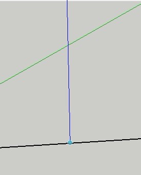 草图大师怎样画一条与已知直线垂直的线