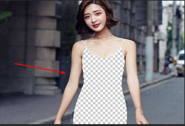如何用photoshop来做去掉相片中的衣服?