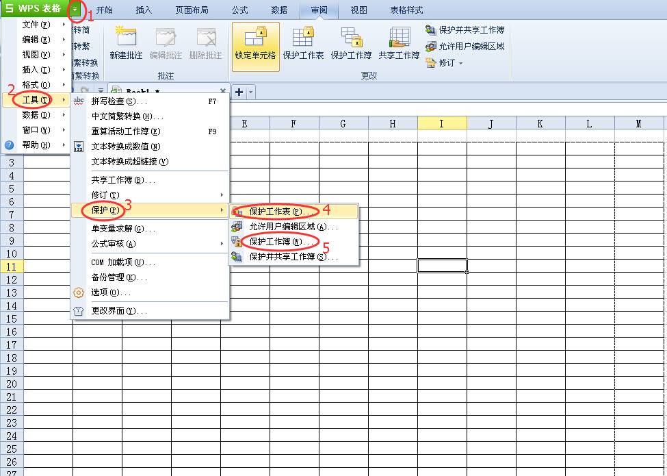 wps中 如何保护工作表?