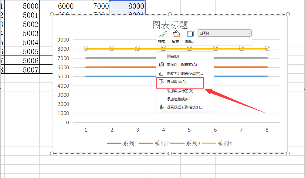 excel表格散点图横坐标如何改为汉字?