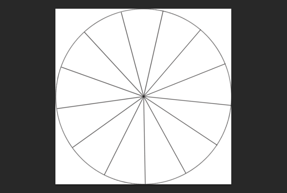圆的十二等分图片