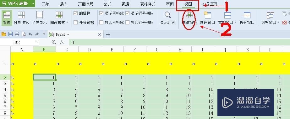 Excel如何固定某一行某一列?_溜溜自学网