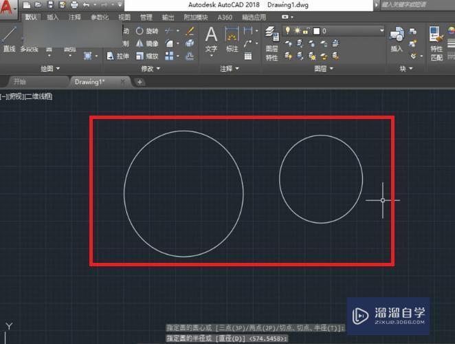 CAD如何画两个圆的公切线?_溜溜自学网