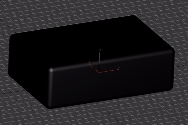 7,圆角长方体就绘制完成了,将其颜色修改为黑色.