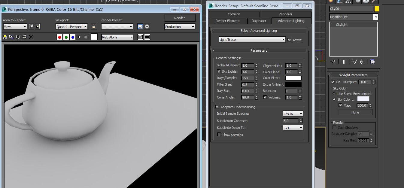 3dmax如何渲染这种最简单的白模?