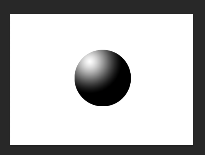 2,用黑白渐变色拉一个径向渐变,制作圆球