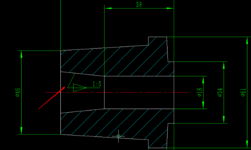 cad圆锥销怎么画