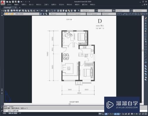 CAD新手怎么绘制户型图？_溜溜自学网