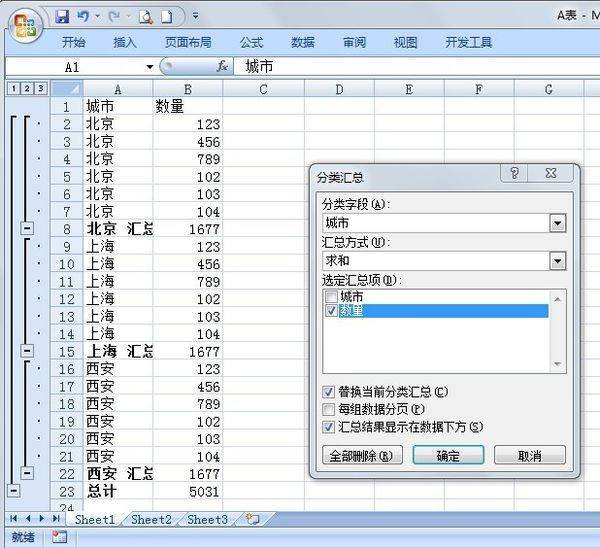 求助。如何将Excel分组数据自动求和？-3D溜溜网